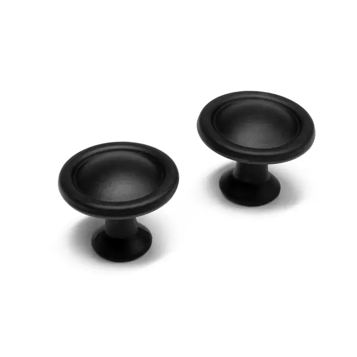 Ручка-кнопка ТУНДРА РК118BL, d=30 мм, черная Ручка-кнопка ТУНДРА РК118BL, d=30 мм, черная