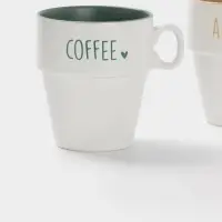 Набор кружек Доляна &laquo;Кофейная карта&raquo;, 4 шт., 315 мл, 11&times;8.5&times;10 см, фарфор, белый