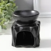 Аромалампа для эфирных масел &laquo;Грани. Куб&raquo;, чёрные, 8&times;8&times;9.5 см