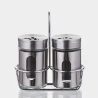 Набор для специй "Стиль" 2 шт, на подставке, 130 мл Набор для специй "Стиль" 2 шт, на подставке, 130 мл