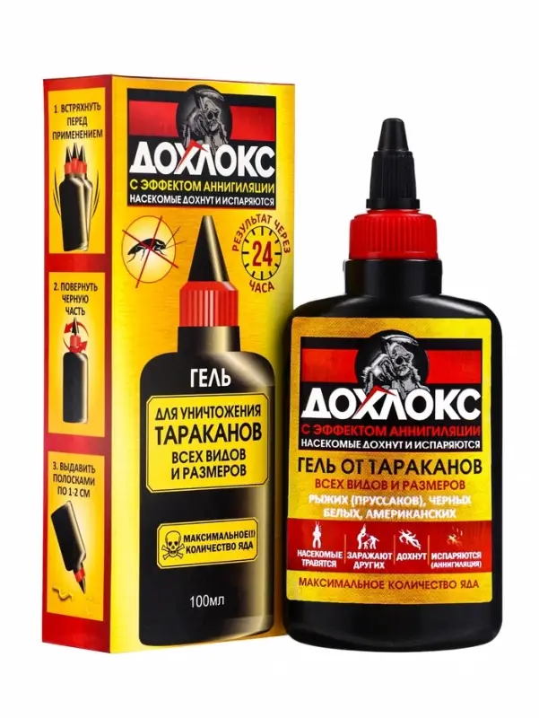 Средство от тараканов Дохлокс &laquo;Тараканья смерть&raquo;, гель, 100 мл
