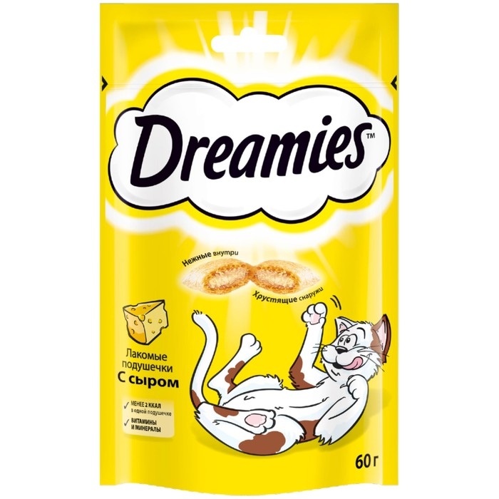 Лакомство Dreamies для кошек, сыр, 60 г Лакомство Dreamies для кошек, сыр, 60 г