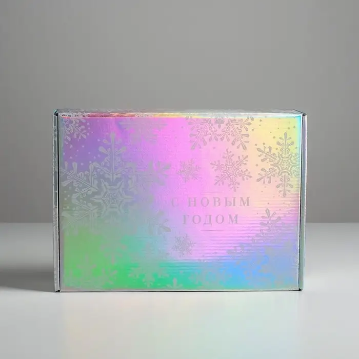 Подарочная коробка новогодняя складная «С новым Годом», 30,5 х 22 х 9,5 см, Новый год Подарочная коробка новогодняя складная «С новым Годом», 30,5 х 22 х 9,5 см, Новый год
