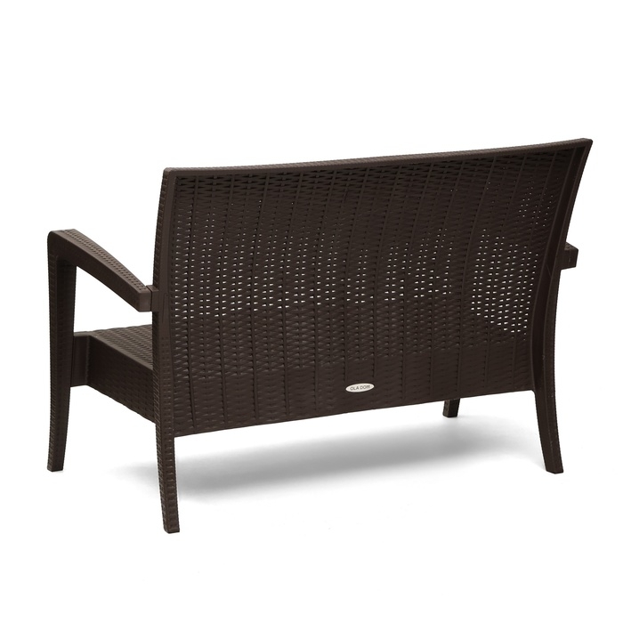 Диван Диван "RATTAN Ola Dom" коричневый, 128 х 77 х 89 см