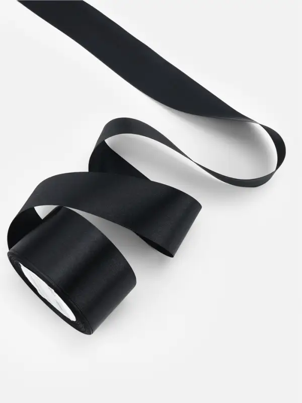 Лента атласная, 50 мм, 23&plusmn;1 м, чёрная №39