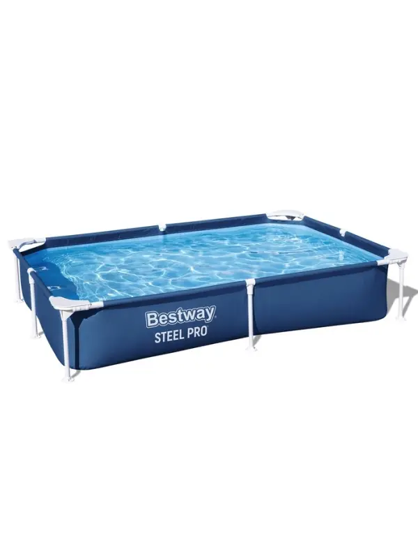 Бассейн каркасный Bestway Steel Pro 56401, 221&times;150&times;43 см, прямоугольный