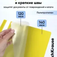 Папка-скоросшиватель А4 140 мкм, ErichKrause Fizzy Neon, микс неон, прозрачный верх, до 130 листов