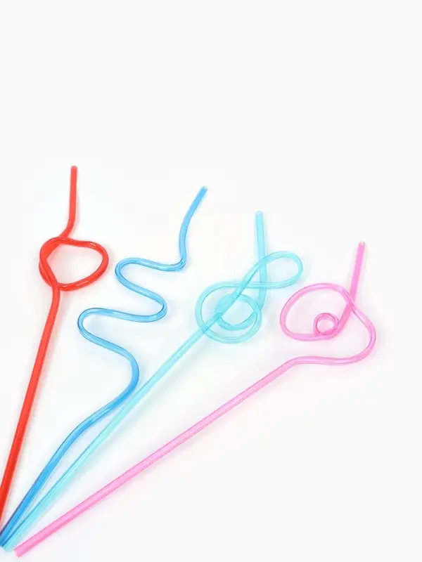Трубочки для коктейля &laquo;Завитушка&raquo;, набор 4 шт., МИКС