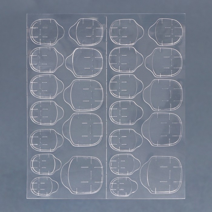 Накладные ногти &laquo;Страсть&raquo;, 24 шт, клеевые пластины, форма балерина, цвет глянцевый красный/розовый/серебристый