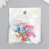 Бусины для творчества PVC "Цветочки на полянке" набор 25 шт 0,5х0,9х0,9 см