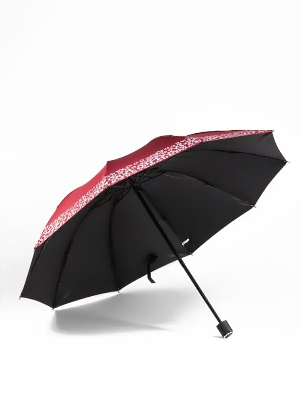 Зонт механический &laquo;Цветочный край&raquo;, 10 спиц, 4 сложения, R=51/60 см, d=102 см, МИКС