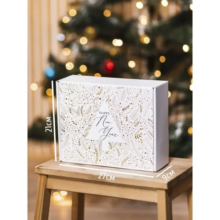 Коробка подарочная новогодняя складная «New year», 27 х 21 х 9 см, Новый год Коробка подарочная новогодняя складная «New year», 27 х 21 х 9 см, Новый год