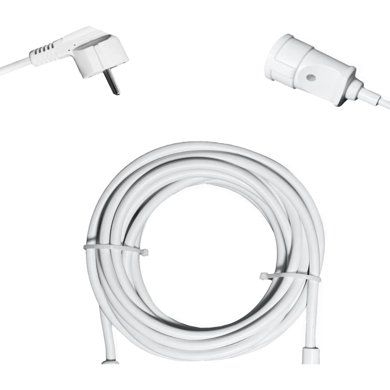 Удлинитель PROGIX PG112 1р/5м/1,5кВт/6А заземление, белый, ПВС 3х0.75