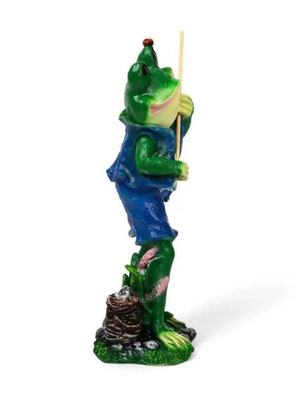 Садовая фигура из полистоуна &laquo;Лягушонок рыбак&raquo;, 40&times;12&times;18 см