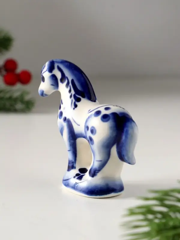 Сувенир Лошадь стоящая, 7х7см, гжель Сувенир Лошадь стоящая, 7х7см, гжель
