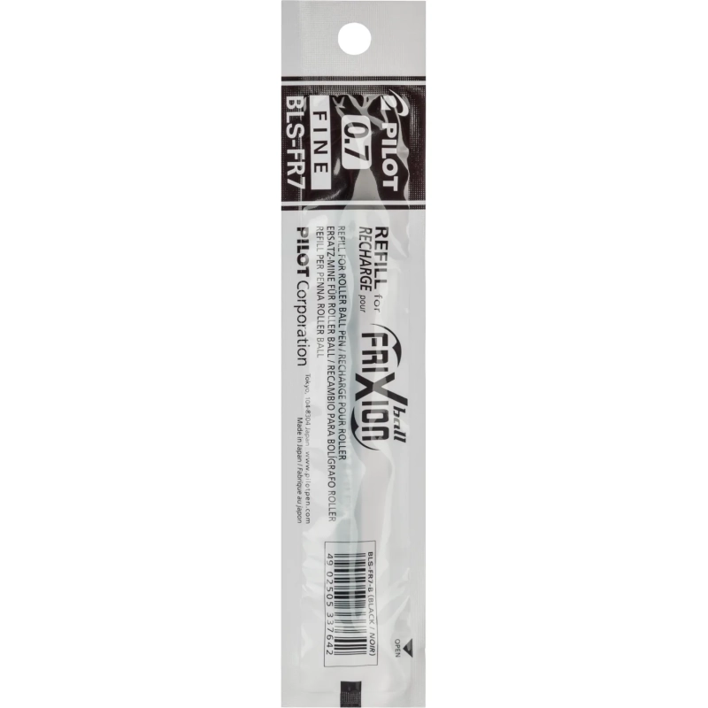 Стержень гелевый 111мм PILOT BLS-FR7 для Frixion BL-FR7 черный 0,35мм