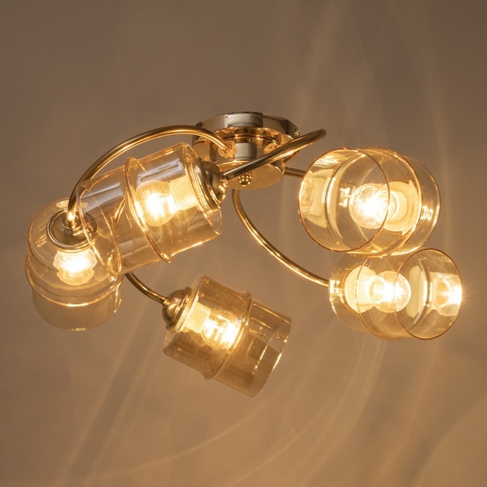 Люстра Люстра "Фокс" 5хЕ27 40Вт золото 58х58х27 см