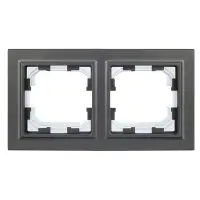 BRITE Рамка 2 поста IP44 РУ-2-БрС-44 сталь