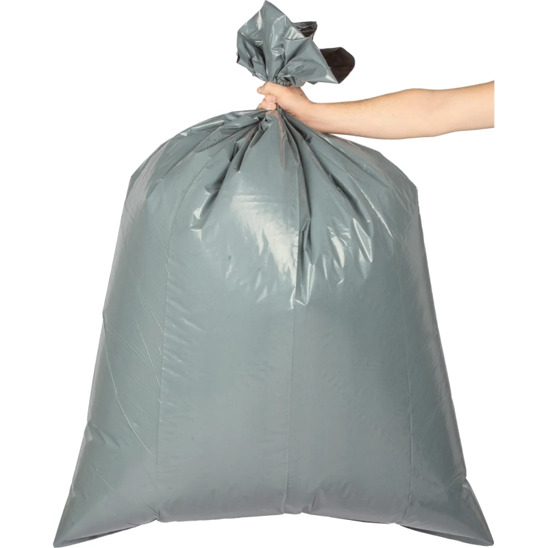 Мешки для мусора ПВД 300л 80мкм 5шт/рул серые 105х150см Титан