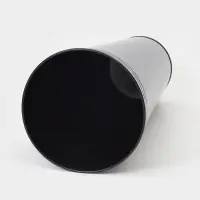 Вазон без ручек, 11 л, h=50 см, нержавеющая сталь, чёрный