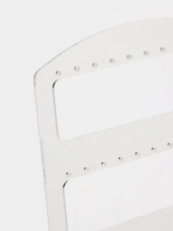 Подставка под серьги на 15 пар, 12.5&times;5.5&times;16.5 см, оргстекло 3 мм