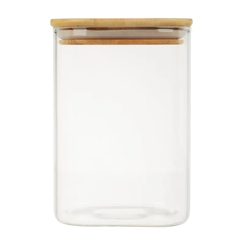 VETTA ЭКО Вуд Банка для хранения 1000мл, 14,5х10х10см, стекло, бамбук