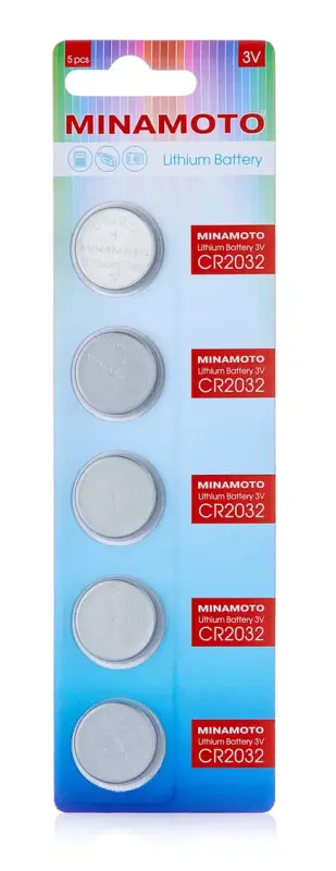 Батарейка Minamoto CR2032 BL5 Lithium 3V (5/100/5000) 5шт/блистер Батарейка Minamoto CR2032 BL5 Lithium 3V (5/100/5000) 5шт/блистер