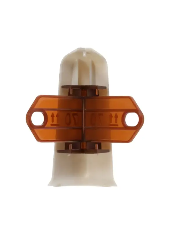 Угол наружный для плинтуса &laquo;Деконика&raquo;, с крепежом, 70 мм, 2 штуки, цвет 547 лофт светло-серый