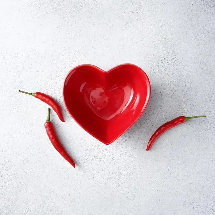 Салатник керамический Доляна «Сердце», 130 мл, 12,5×11,5 см, цвет красный Салатник керамический Доляна «Сердце», 130 мл, 12,5×11,5 см, цвет красный