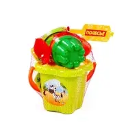 Набор игрушек для песочницы, 8 предметов: ведро, ситечко, совок, грабельки, лейка, формочки, МИКС