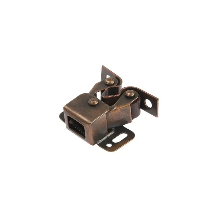 Двойная роликовая защёлка-стопор LOCKLAND, железная, цвет медь Двойная роликовая защёлка-стопор LOCKLAND, железная, цвет медь