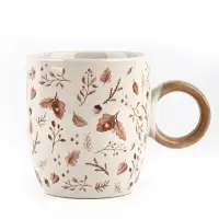 Кружка керамическая &laquo;Листья&raquo;, 420 мл
