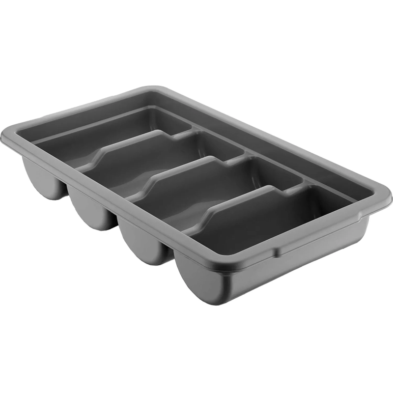 Лоток&nbsp;для&nbsp;столовых&nbsp;прибор.(органайзер)&nbsp;4секц&nbsp;53х29х9,5см.серая,п/п&nbsp;15620