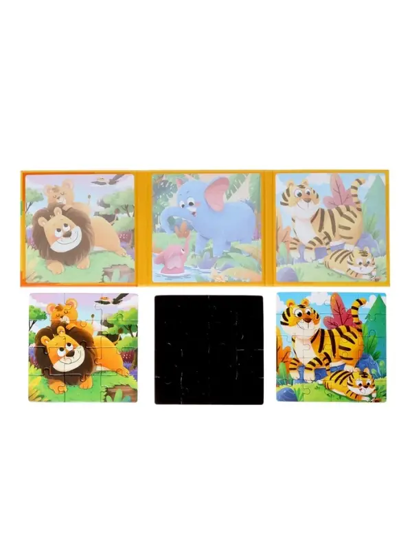 Книжка-деревяшка пазл Книжка-деревяшка пазл "Животные"