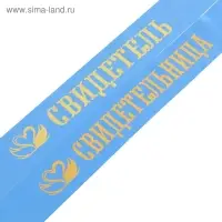 Ленты «Свидетель, свидетельница», атлас, голубой, 2 шт.