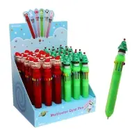 Ручка шариковая многоцветная Calligrata &laquo;Ёлка&raquo;, автоматическая, 10 цветов, 0.7 мм, подарочная, МИКС