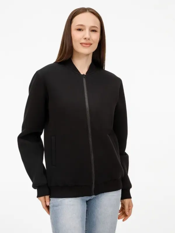 Бомбер унисекс Estado, черный, размер S