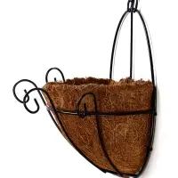 Кашпо настенное d=20 см, с кокосовым вкладышем