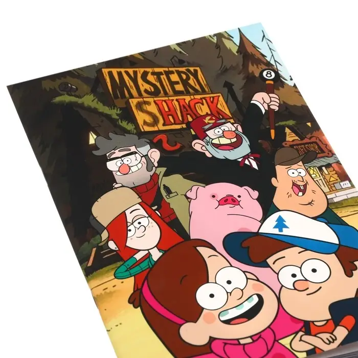 Блокнот А5, 40 листов, на скрепке, в точку, софт-тач, &laquo;Гравити Фолз&raquo;