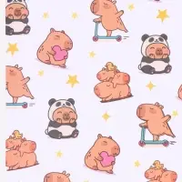 Бумага упаковочная крафт &laquo;Капибары&raquo;, 70&times;100 см