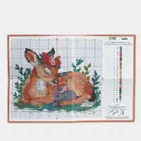 Вышивка крестиком &laquo;Оленёнок и зайчик&raquo;, набор для творчества, 16&times;18 см