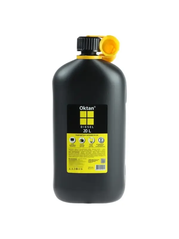 Канистра ГСМ Oktan DIESEL, 20 л, пластиковая, черная