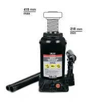 Домкрат гидравлический AVS HJ-B12T, 12т, 210-415мм. с клапаном (сумка, ремкомплект)