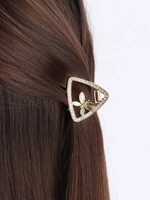 Крабик для волос &laquo;Флоранс&raquo;, уголок, 3.5 см, золотистый