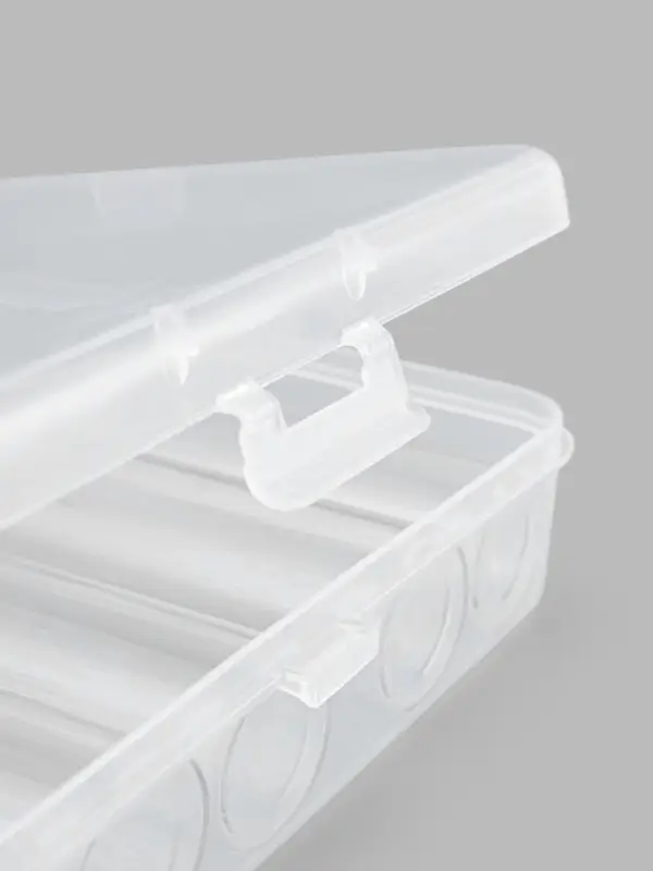 Набор баночек для хранения бисера, d=2.2&times;12 см, 36 мл, 5 шт., в контейнере, 13.5&times;13.5&times;3.5 см