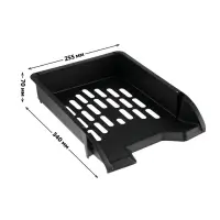 Лоток для бумаг Стамм &laquo;Лидер&raquo;, А4, горизонтальный, 1 отделение, чёрный