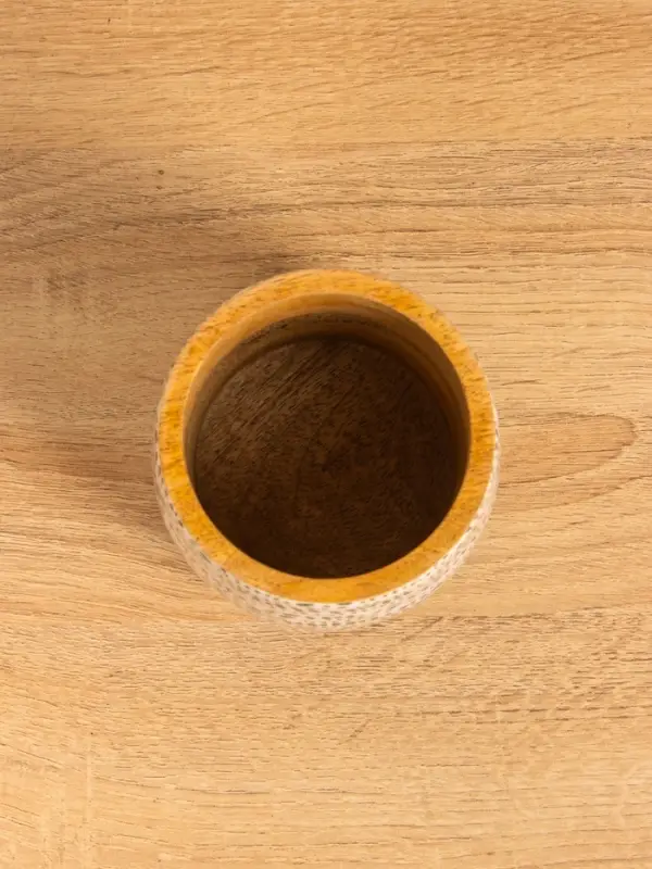 Стакан "Зебра" 10х10х10 см, дерево