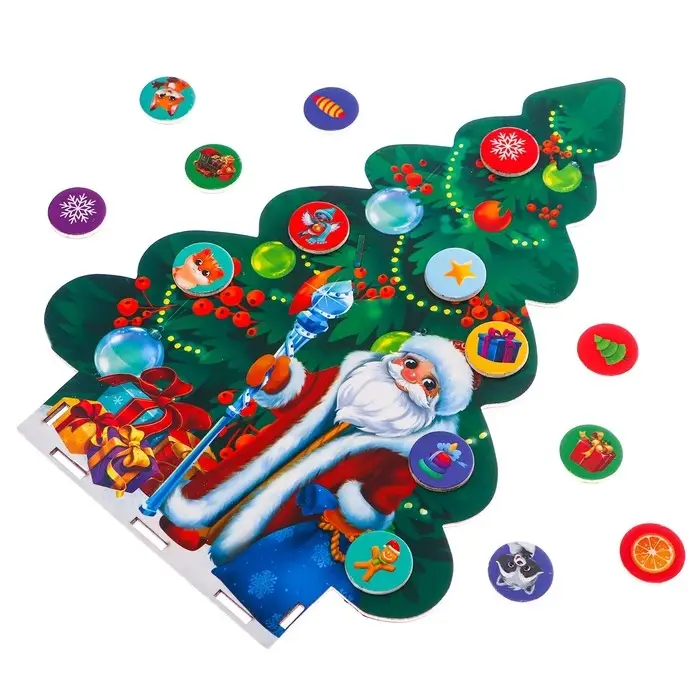 Настольная развивающая игра на новый год Лесная мастерская &laquo;Магнитная ёлка&raquo;