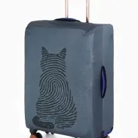 Чехол для чемодана &laquo;Кот&raquo;, 24", синий