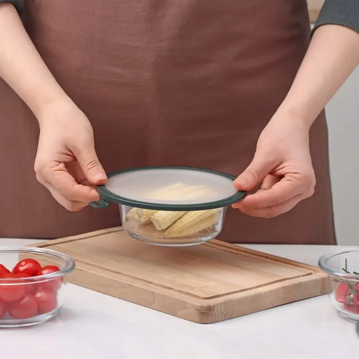 Вакуумная крышка для посуды Доляна, d=16 см, цвет зелёный Вакуумная крышка для посуды Доляна, d=16 см, цвет зелёный